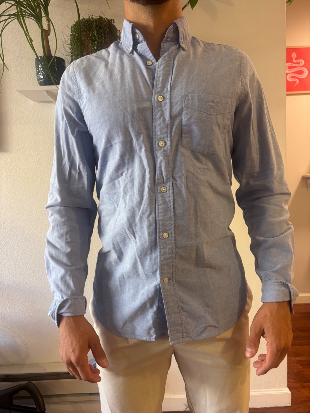 Gant Light Blue Men's Button-Down Shirt